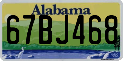 AL license plate 67BJ468