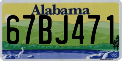 AL license plate 67BJ471