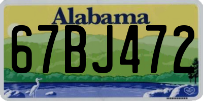 AL license plate 67BJ472