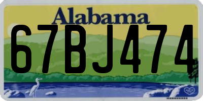 AL license plate 67BJ474