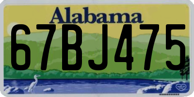 AL license plate 67BJ475