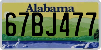 AL license plate 67BJ477