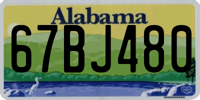 AL license plate 67BJ480