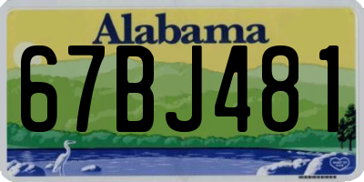 AL license plate 67BJ481