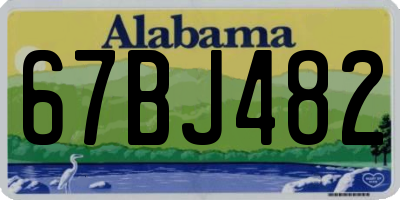 AL license plate 67BJ482