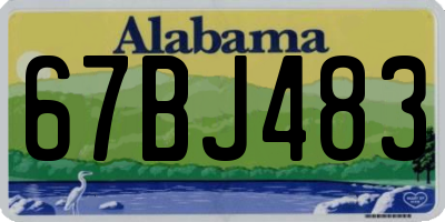 AL license plate 67BJ483