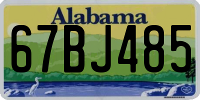 AL license plate 67BJ485