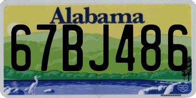 AL license plate 67BJ486