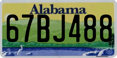 AL license plate 67BJ488