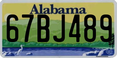 AL license plate 67BJ489