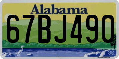 AL license plate 67BJ490