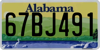 AL license plate 67BJ491