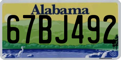 AL license plate 67BJ492