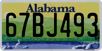 AL license plate 67BJ493