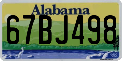 AL license plate 67BJ498