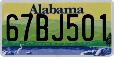 AL license plate 67BJ501