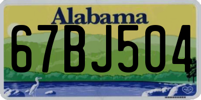 AL license plate 67BJ504
