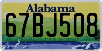 AL license plate 67BJ508