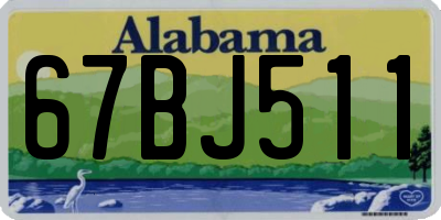 AL license plate 67BJ511
