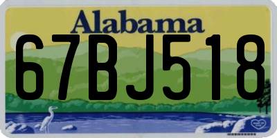 AL license plate 67BJ518