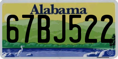 AL license plate 67BJ522