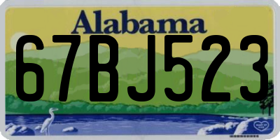 AL license plate 67BJ523