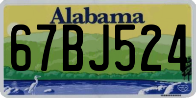 AL license plate 67BJ524