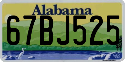 AL license plate 67BJ525