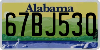 AL license plate 67BJ530
