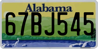 AL license plate 67BJ545