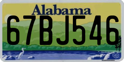 AL license plate 67BJ546