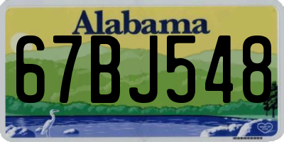 AL license plate 67BJ548