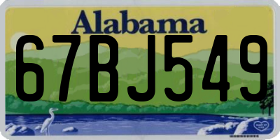 AL license plate 67BJ549