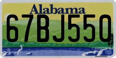 AL license plate 67BJ550