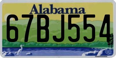 AL license plate 67BJ554