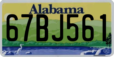 AL license plate 67BJ561