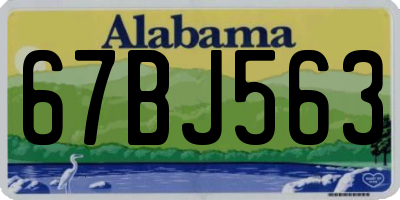 AL license plate 67BJ563