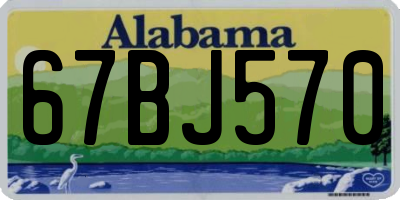 AL license plate 67BJ570