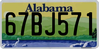 AL license plate 67BJ571
