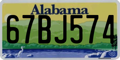 AL license plate 67BJ574