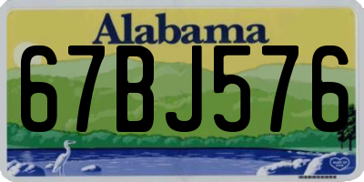 AL license plate 67BJ576