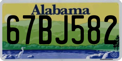 AL license plate 67BJ582