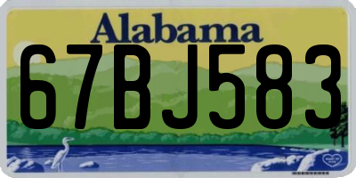 AL license plate 67BJ583