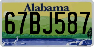 AL license plate 67BJ587