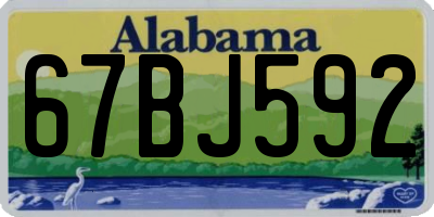 AL license plate 67BJ592