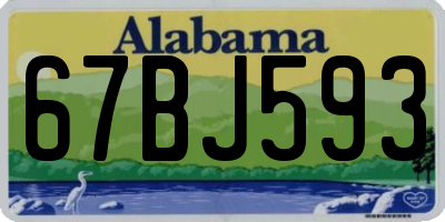 AL license plate 67BJ593