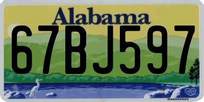 AL license plate 67BJ597
