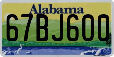AL license plate 67BJ600