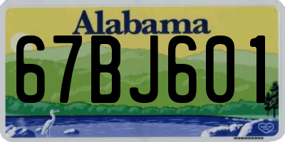 AL license plate 67BJ601