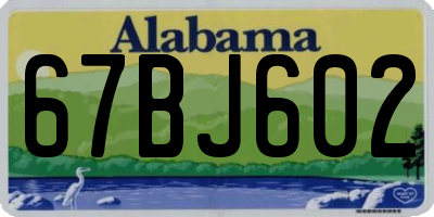 AL license plate 67BJ602